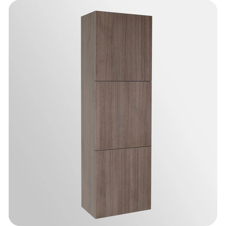 59" Freestanding Bathroom Linen Cabinet with Three Storage Areas