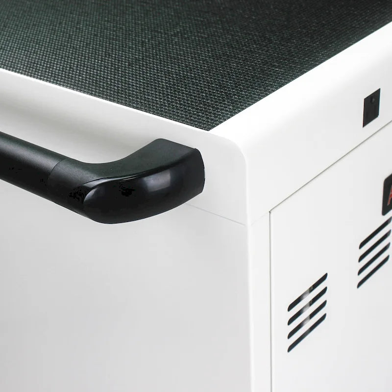 Carrello e armadietto di ricarica mobile per tablet e laptop, capacità 35 dispositivi