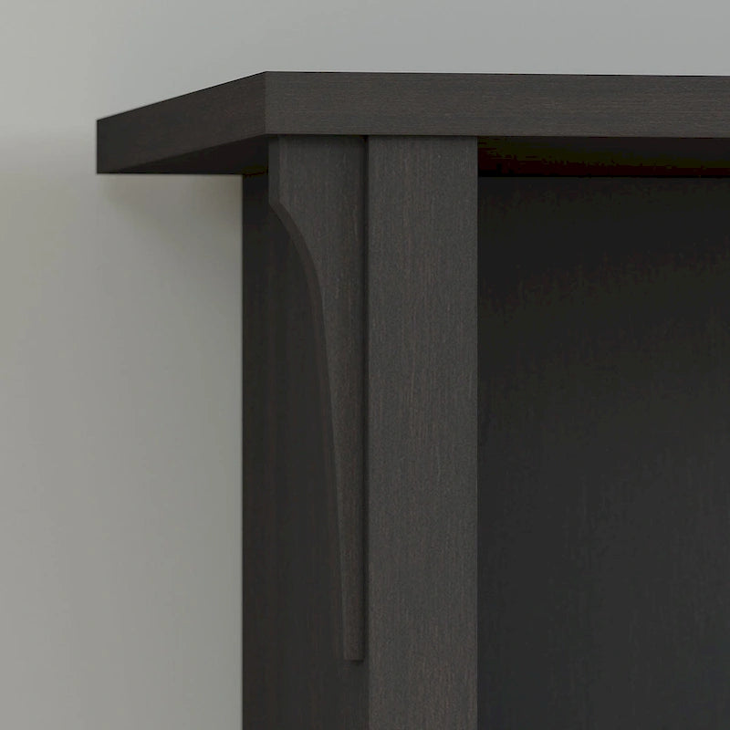 Credenza de 60W para escritorio en forma de L en negro vintage