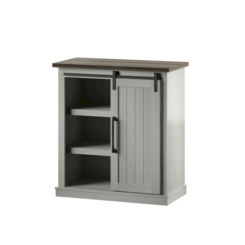 Gabinete decorativo con puerta corrediza estilo granero