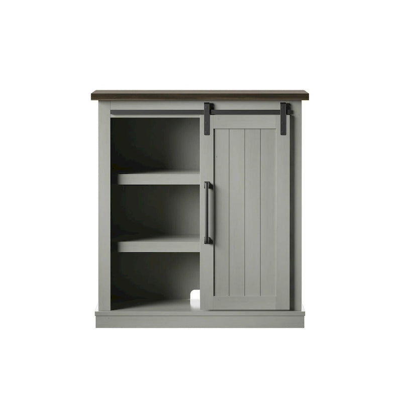 Gabinete decorativo con puerta corrediza estilo granero