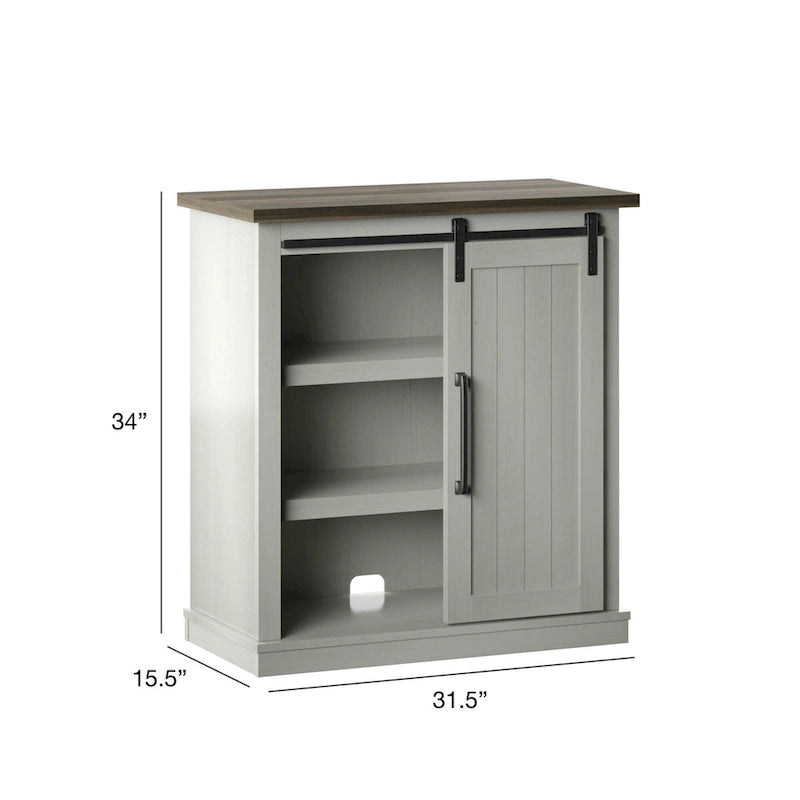 Mobiletto decorativo con anta scorrevole stile rustico