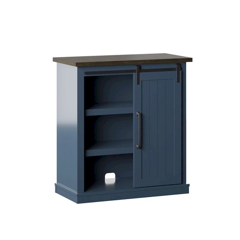 Mobiletto decorativo con anta scorrevole stile rustico
