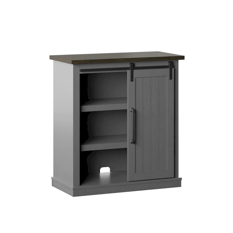 Mobiletto decorativo con anta scorrevole stile rustico
