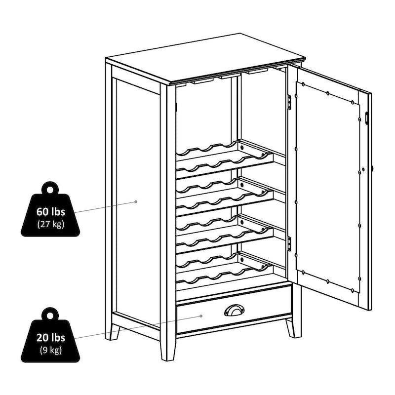 Wine Cabinet, Espresso