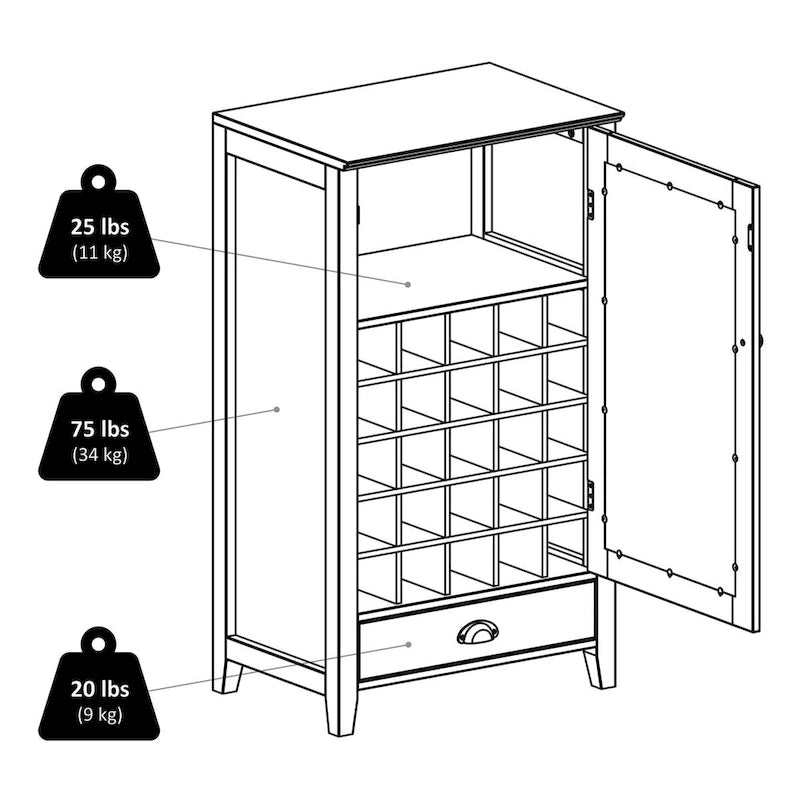 Wine Cabinet, Espresso