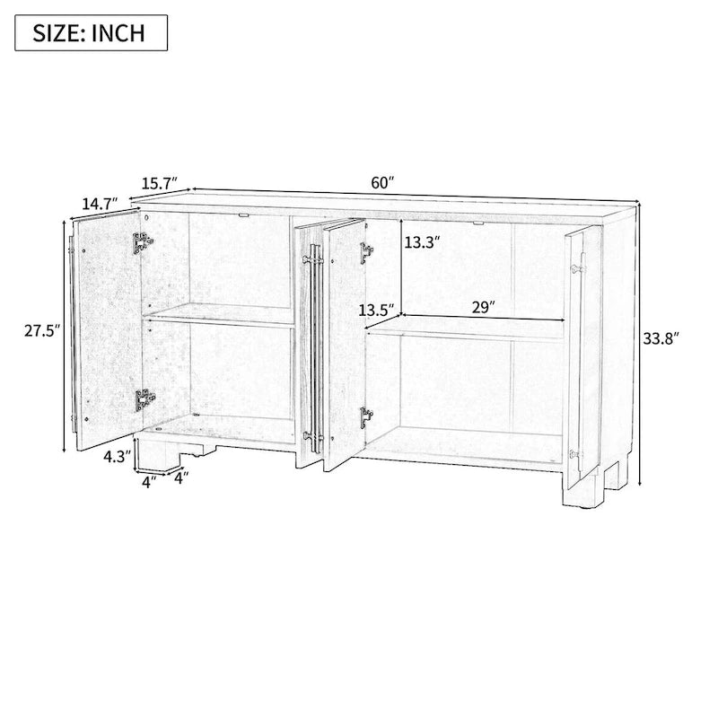 Traditional Style Sideboard