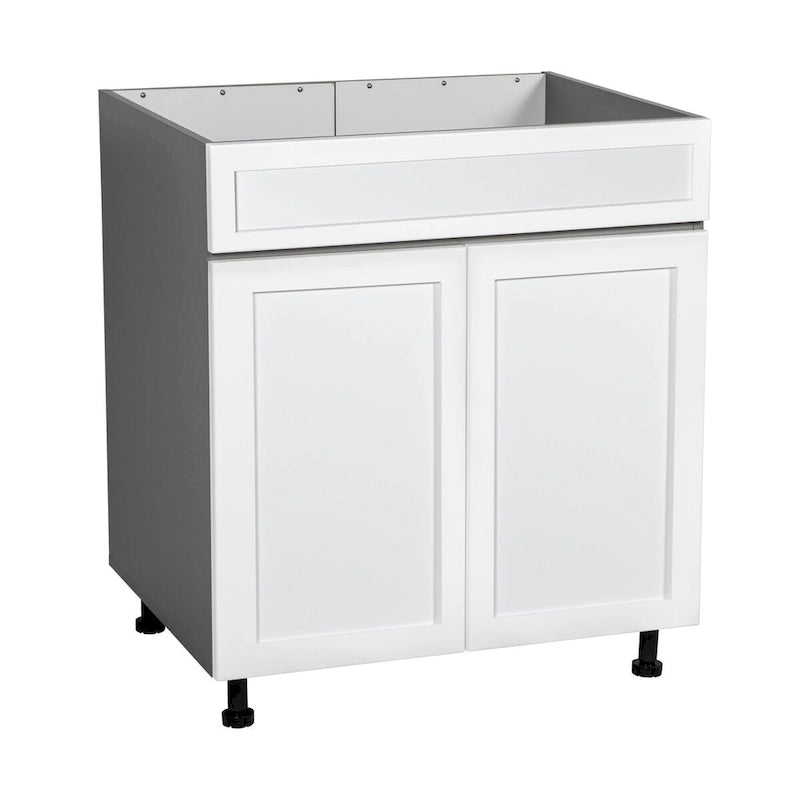 30"-Unterschrank für Spüle - hoch, mit Doppeltür, Grau