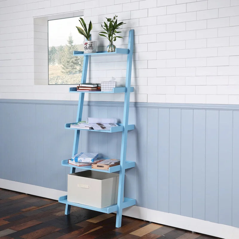 Librería estantería de escalera de 5 niveles