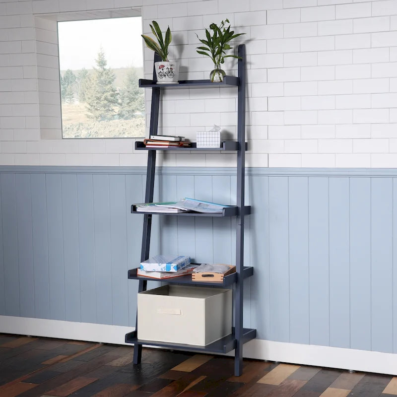 Librería estantería de escalera de 5 niveles