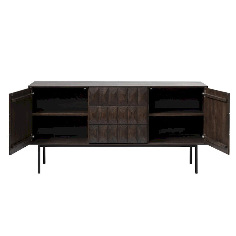 Buffet moderne, chêne espresso