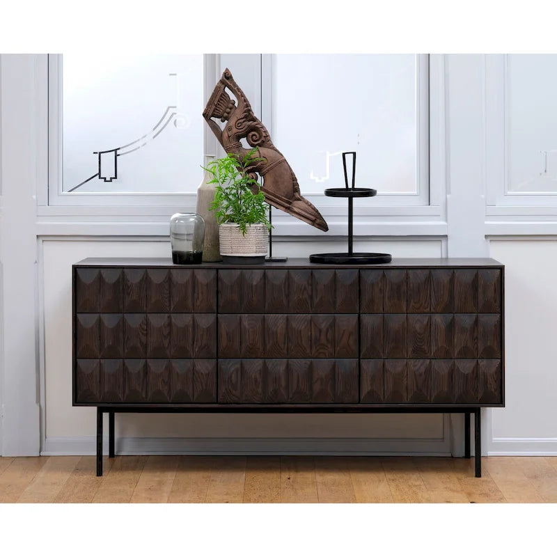 Buffet moderne, chêne espresso