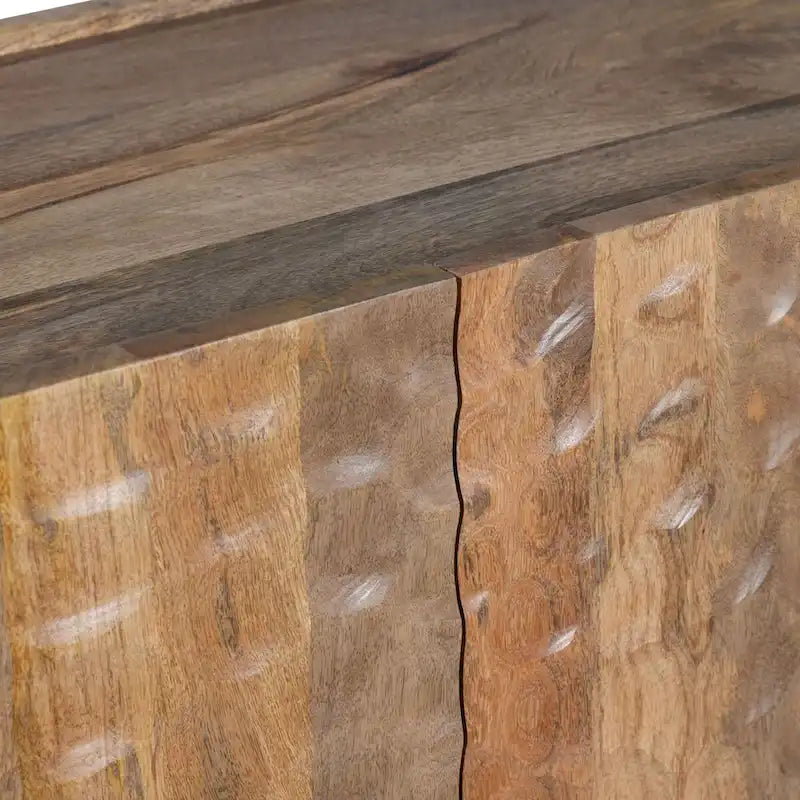 Credenza da soggiorno a quattro ante in legno di mango lavorato