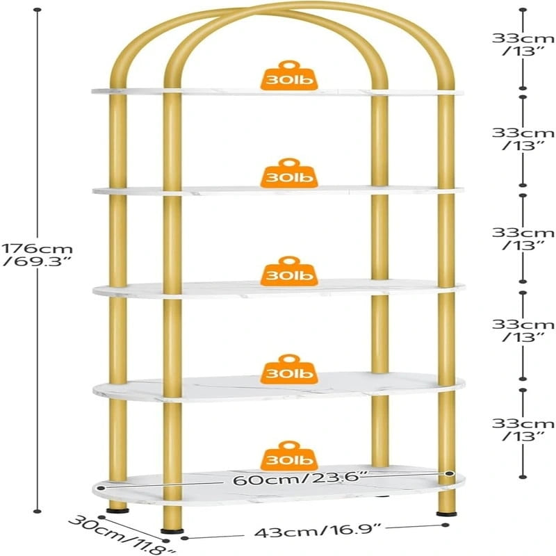 5-Tier Open Bookshelf
