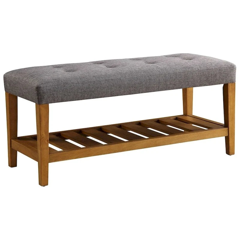 Panchina in legno, grigio e rovere