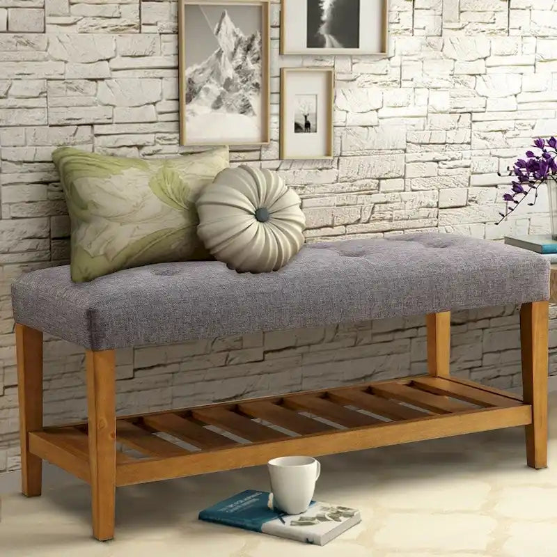 Panchina in legno, grigio e rovere
