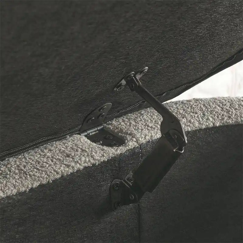Storage Ottoman Bench End of Bed Stool with Safety Hinge