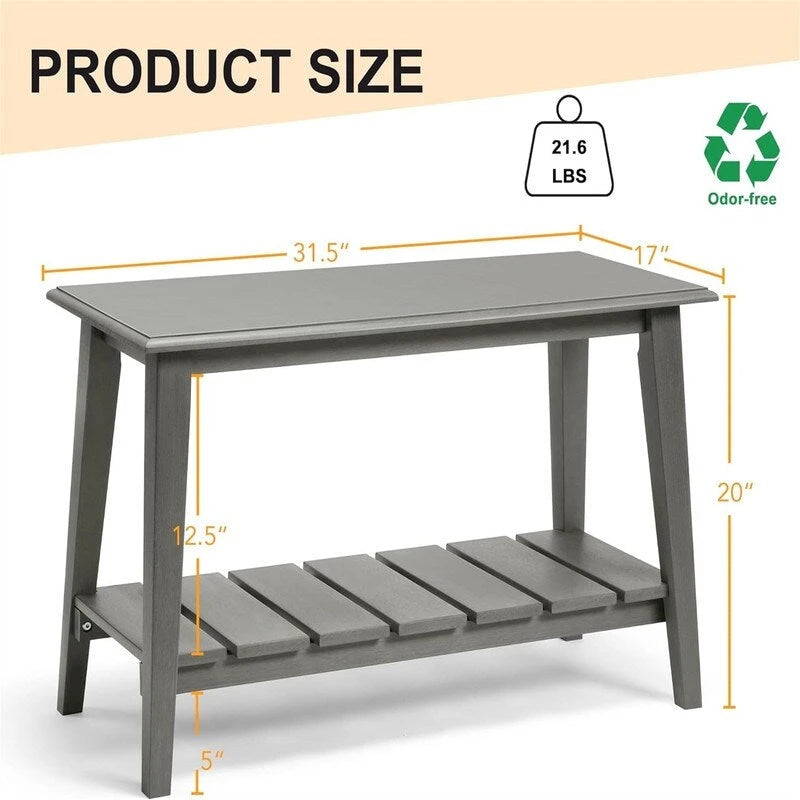 Banco con almacenamiento - 31.5" de profundidad x 20" de ancho x 17" de alto
