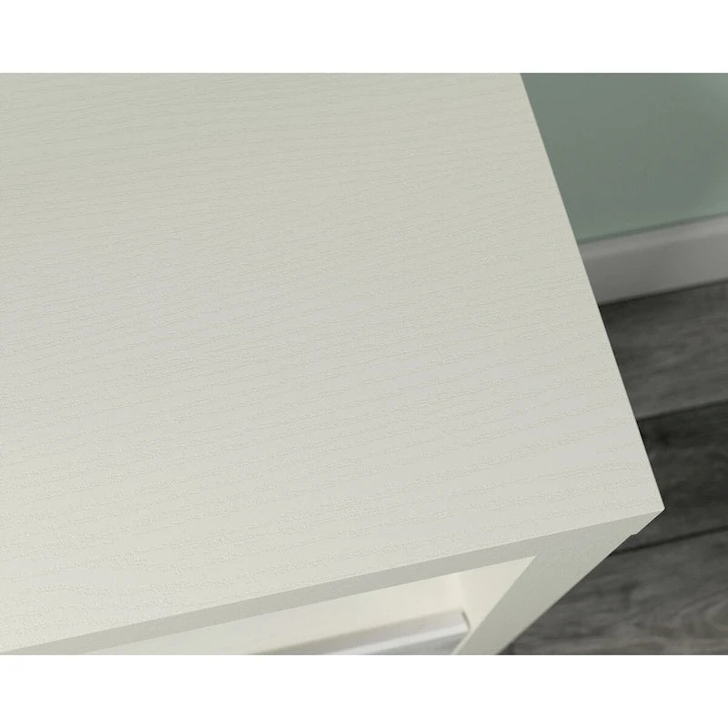 Archivador lateral con estante abierto - roble Pearl y mármol blanco de imitación