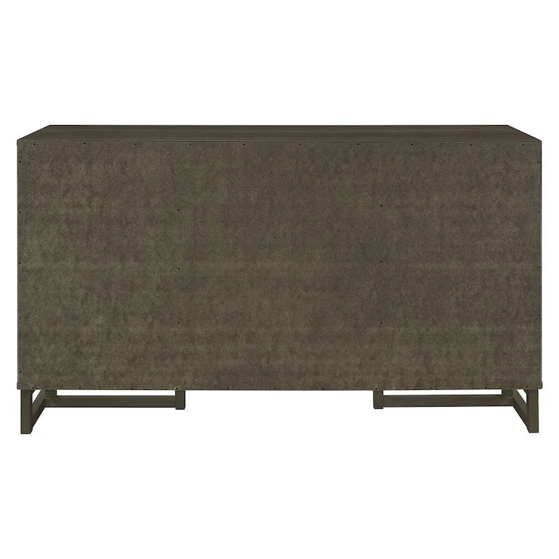 Dunkelgraues Sideboard mit 3 Schubladen und 2 Schränken