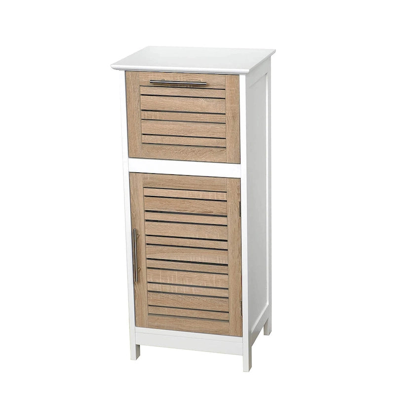Armario de suelo para baño con puerta ventilada y cajón