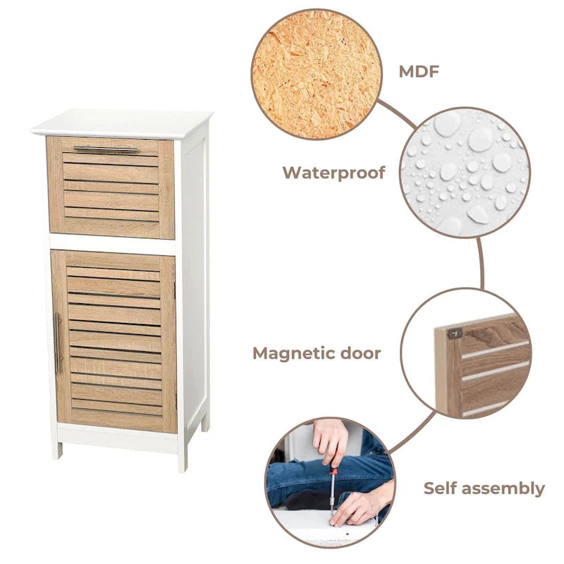 Armario de suelo para baño con puerta ventilada y cajón