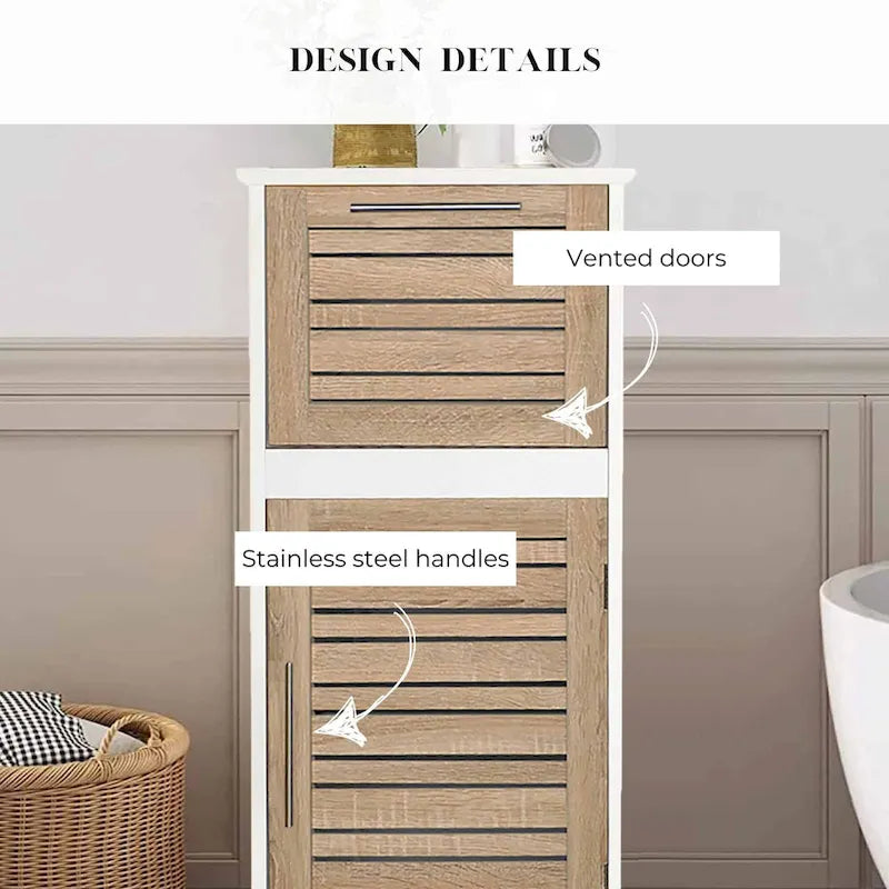 Armario de suelo para baño con puerta ventilada y cajón
