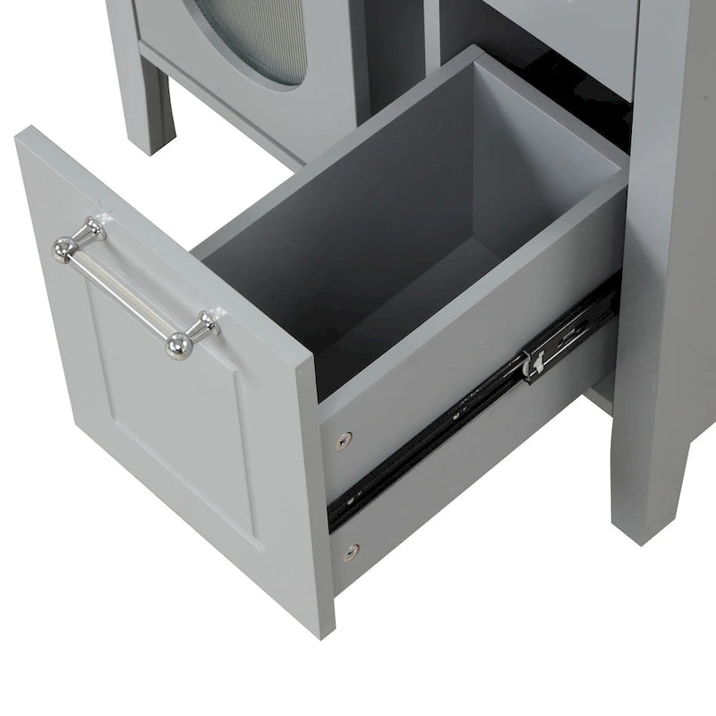 Gabinete de tocador para baño con dos cajones y puerta