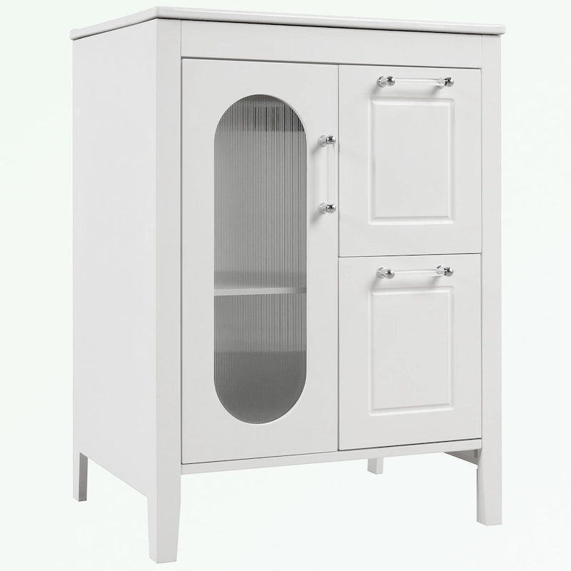 Gabinete de tocador para baño con dos cajones y puerta