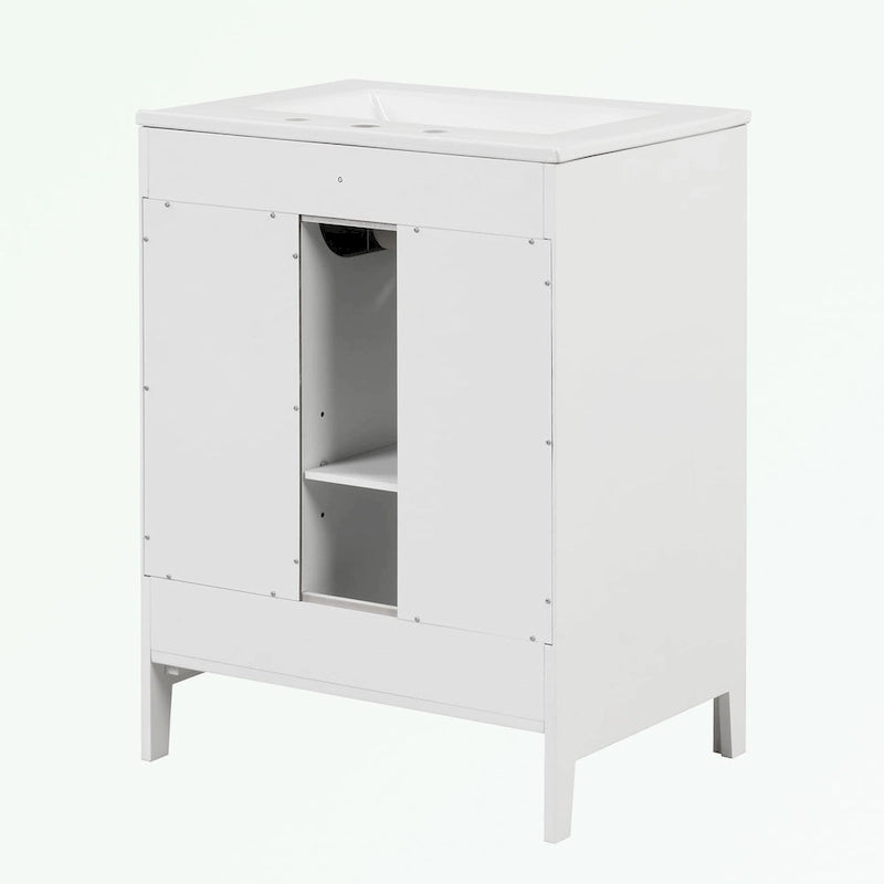 Gabinete de tocador para baño con dos cajones y puerta